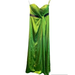 Bari Jay Green Spaghetti Strap Gown for Prom